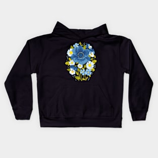 Bouquet (Anemone, pansies, chamomile and forget-me-not) Kids Hoodie